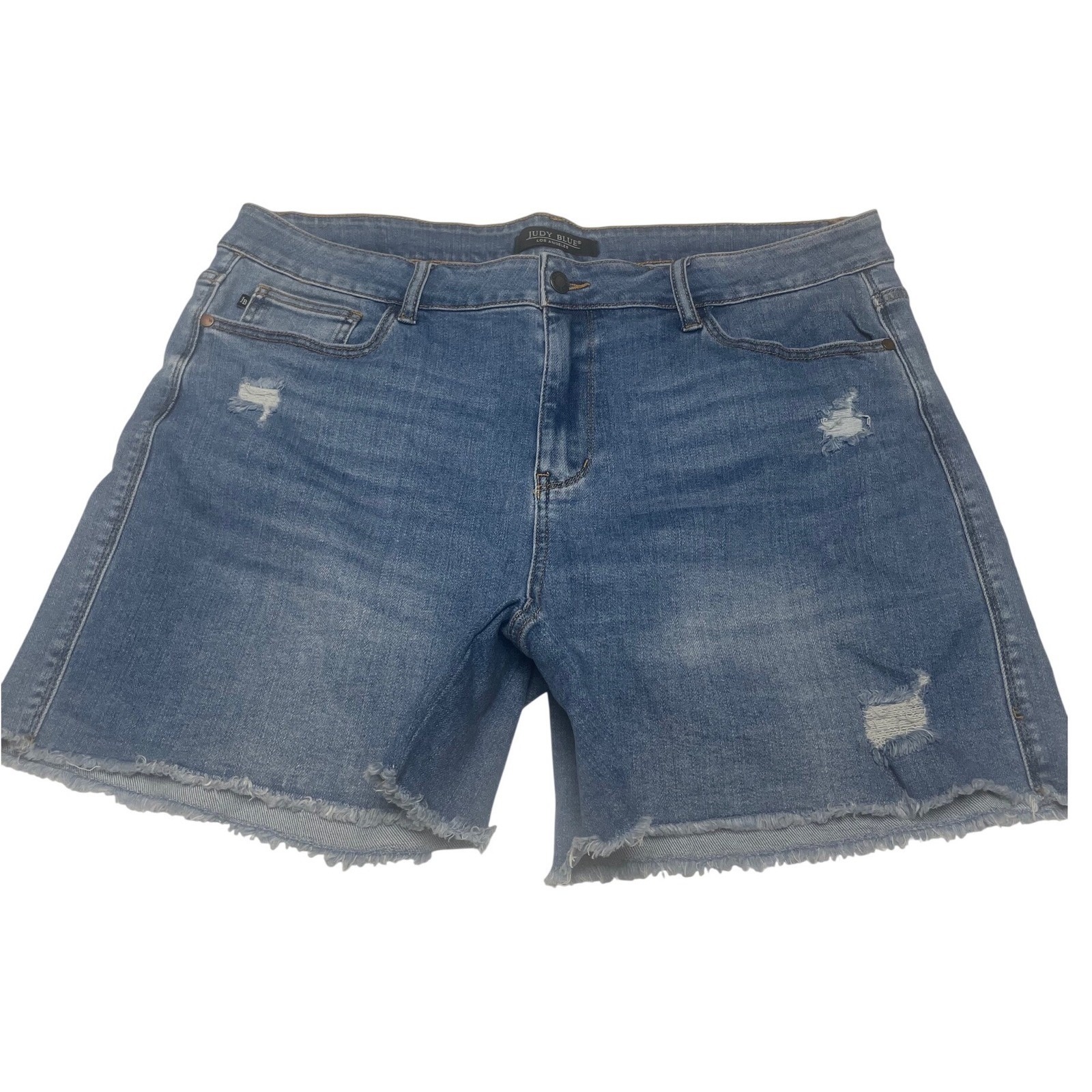 Judy Blue High Rise Distressed 5" Denim Shorts Women's 3xl
